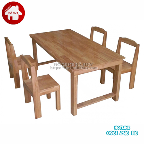 bàn gỗ chân gỗ CAO 50CM HC1-007