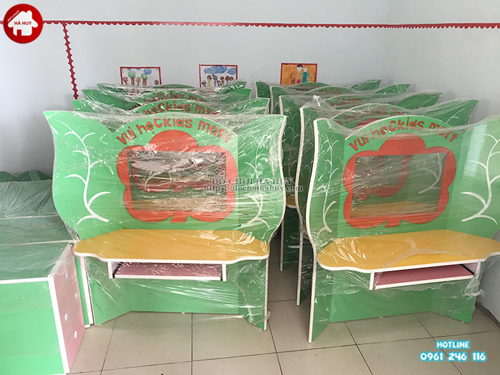 Sản xuất bàn ghế và giá kệ mầm non cho trường mầm non tại Quảng Bình