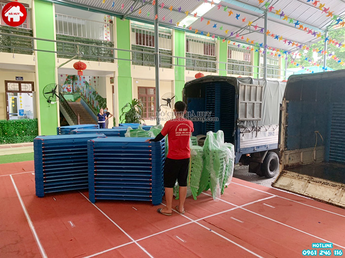 Bàn giao nội thất mầm non cho trường mầm non công lập tại An Khánh, Hà Nội