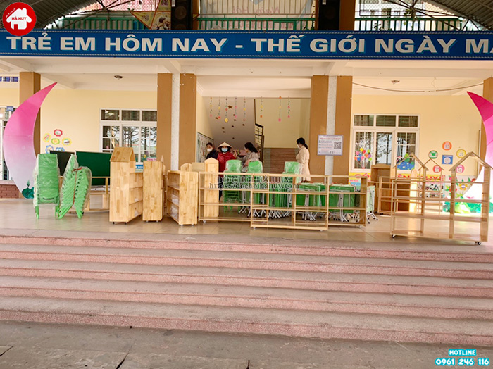 Bàn giao nội thất mầm non cho trường mầm non Hoa Anh Đào tại Quảng Ninh